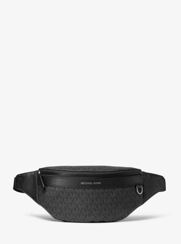 Panske Taška Na Opasok Michael Kors Greyson Logo Sling Pack Čierne - Tasky Michael Kors Levně | AEKZU-5796